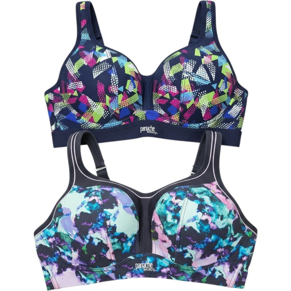 Panache Sport Underwire Sports Bra 2 Pack Womens 30DD Multicolor High Impact
